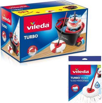 Vileda Turbo 2in1 Pedallı Temizlik Seti + Turbo Üçgen Mikrofiber Yedek Paspas