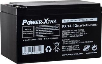 Power-Xtra 12V 14 Ah Elektrikli Bisiklet Aküsü (F6/Vidalı)