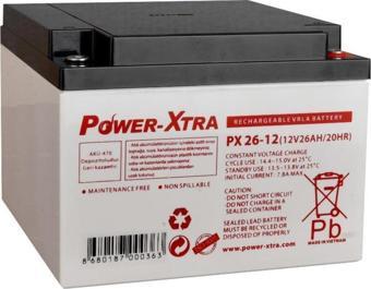 Power-Xtra 12V 26Ah Bakımsız Akü