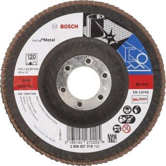 Bosch - 115 mm 120 Kum Best Serisi Metal Flap Disk