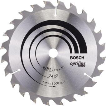 Bosch - Optiline Serisi Ahşap için Daire Testere Bıçağı 184*16 mm 24 Diş