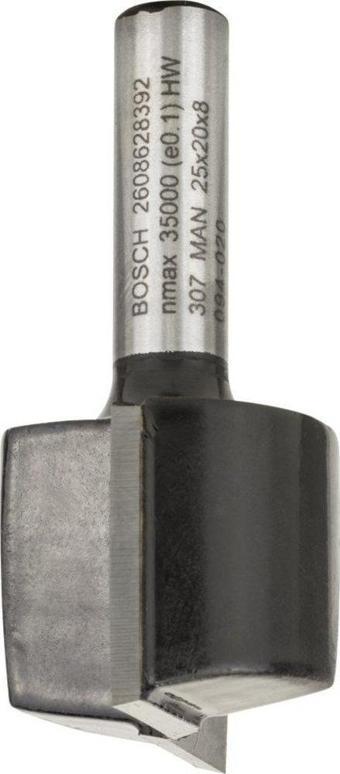 Bosch - Standard Seri Ahşap İçin Çift Oluklu, Sert Metal Düz Freze Ucu 8*25*51mm