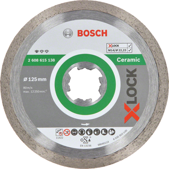 Bosch - X-LOCK - Standard Seri Seramik İçin Elmas Kesme Diski 125 mm