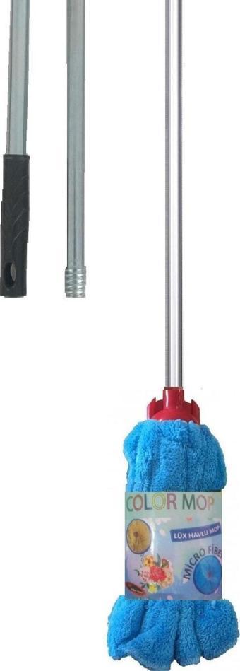 Color Mop Havlu Paspas Mop Yedek Ucu Ve Metal Sapı