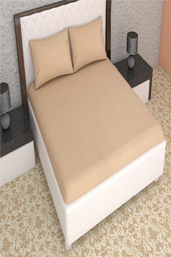 Altın Karma Çift Kişilik Penye Lastikli Çarşaf 150X200 Cm 2 Adet Yastık Kılıflı