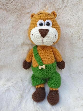 Butiksosyetik Amigurumi Erkek Tulumlu Kunduz Oyuncak