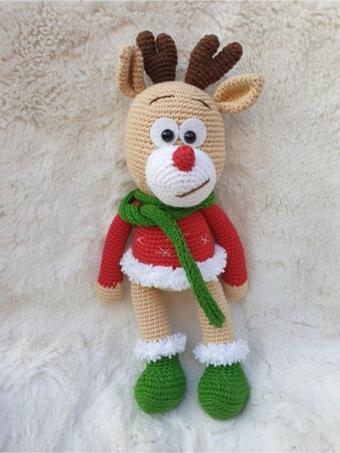 Butiksosyetik Amigurumi Yılbaşı Geyiği Oyuncak