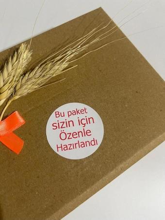 Butiksosyetik Bu Paket Sizin İçin Özenle Hazırlandı Yuvarlak Yapışkanlı Etiket 4 x 4 cm 120 Adet