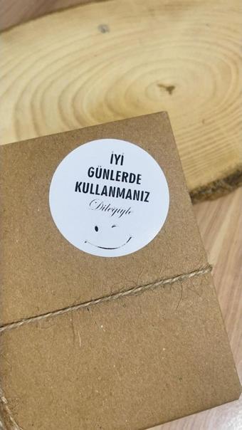 Butiksosyetik İyi Günlerde Kullanmanız Dileğiyle Yuvarlak Yapışkanlı Etiket 5 x 5cm 100 Adet