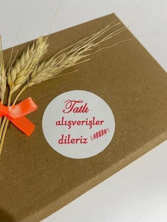 Butiksosyetik Tatlı Alışverişler Dileriz Yuvarlak Yapışkanlı Etiket 5 x 5 cm 100 Adet