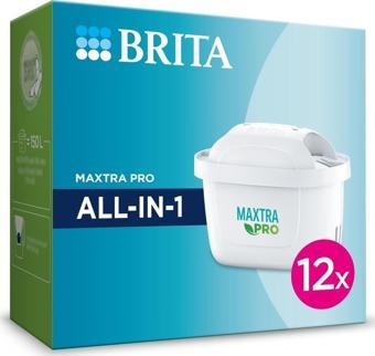 BRITA MAXTRA PRO ALL-IN-1 Yedek Su Arıtma Filtresi, 12’li