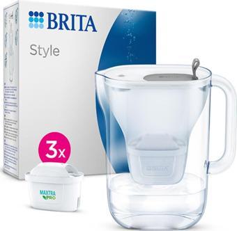 BRITA Style XL 3x Maxtra Pro All-In-1 Filtreli Su Arıtma Sürahisi - Gri