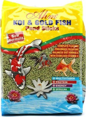 Ahm Balık Yemi Koi Goldfish Green Pond Sticks 1 Kg