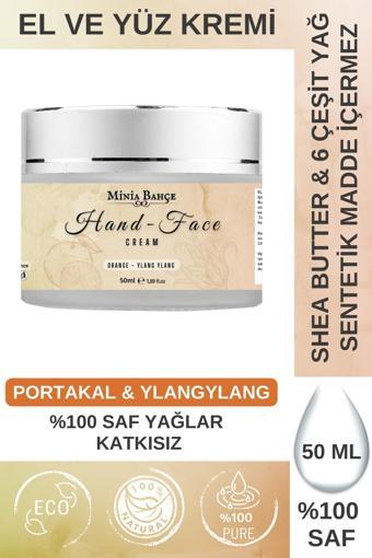 Koruyucu & Besleyici El ve Yüz Kremi, %100 Saf ve Katkısız, Portakal-YlangYlang, 50ml