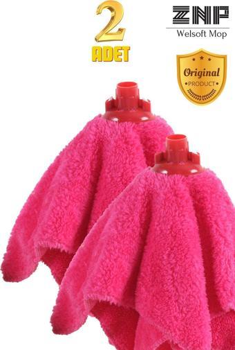 Welsoft Balerin Mop Yedek Başlıklı 2 Adet Pembe Mop, Papas 45x60