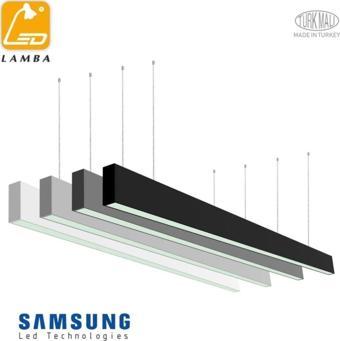 Lambaled 80cm Slım Lineer Led Sarkıt Armatür Antrasit Kasa Günışığı