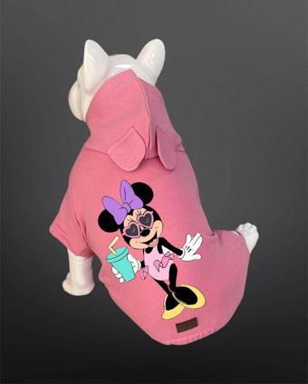 Kedi & Köpek Tulum / Pijama Serisi - Mickey Baskılı Pembe Tulum