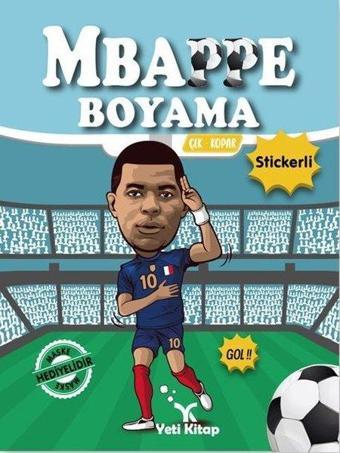 Mbappe Boyama - Çek Kopar Stickerli - Kolektif  - Yeti Kitap