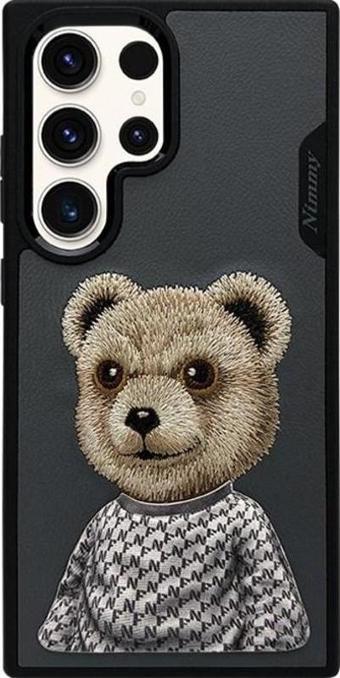 Nimmy Samsung S23 Ultra Uyumlu Bear Series Füme Telefon Kılıfı