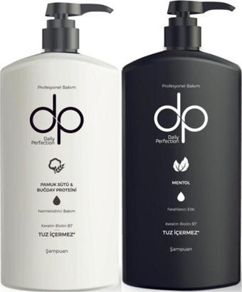 Dp Daily Perfection Şampuan Pamuk Sütü & Buğday Proteini + Mentol 2 X 800 Ml