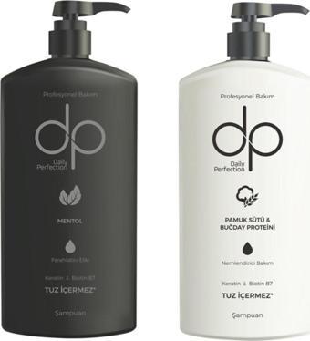 Dp Daily Perfection 1 Adet Pamuk Sütü Buğday Proteini 500 Ml 1 Adet Mentol 500Ml Şampuan 2'Li Set