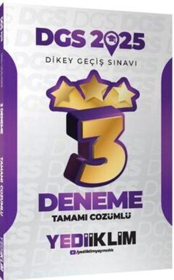 2025 DGS Tamamı Çözümlü 3 Yıldız Deneme - Yediiklim Yayınları
