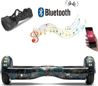 CityMate Elektrikli Kaykay Full Ledli Hoverboard Bluetooth Hoparlörlü 6.5 Inch Çanta Hediyel,l D18