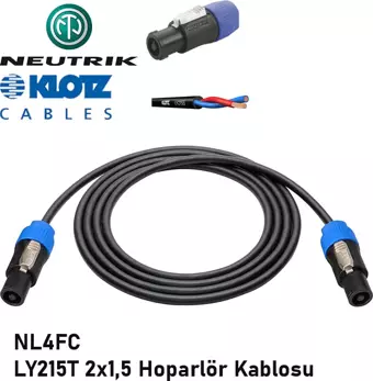 Klotz  Neutrik Spk-spk Sepakon Hoparlör Kablosu - 4 Metre