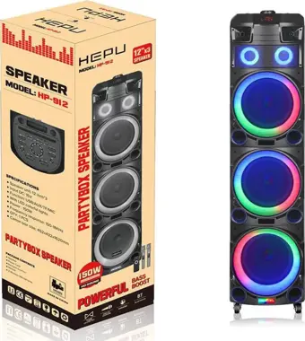 Hepu Hp-918 3*12" Süper Bass Party Box Bluetooth Speaker