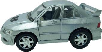 10 cm. Çek Bırak Gri Mıtsubıshı Evolution Diecast Araba  