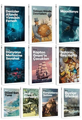 Jules Verne Seti - 10 Kitap Takım - Jules Verne - Halk Kitabevi Yayınevi