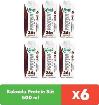 Pınar Kakaolu Protein Süt 500 ml x 6 adet