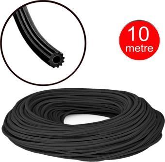Alüminyum Sineklik Teli Fitili Siyah 5mm Kapı Pencere Tül Sabitleme Lastik Contası -10 Metre