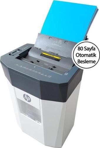 HP OneShred Auto 80CC Otomatik Beslemeli Evrak İmha Makinesi-Çapraz kesim-4,3x12mm-15lt