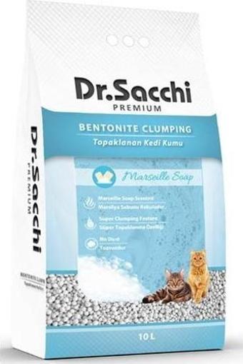 Dr.Sacchi Marsilya Sabunu Kokulu Bentonit İnce Taneli Topaklanan Kedi Kumu 2x10 Lt