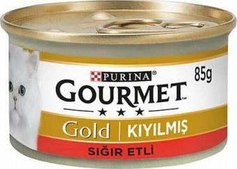 Gourmet Gold Kıyılmış Sığır Etli Yetişkin Kedi Konservesi 12 Adet 85 Gr