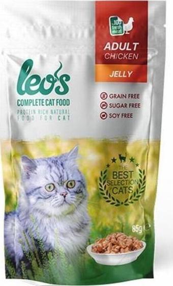 Leos Pouch Tavuklu Yetişkin Kedi Konservesi 24 Adet 85 Gr