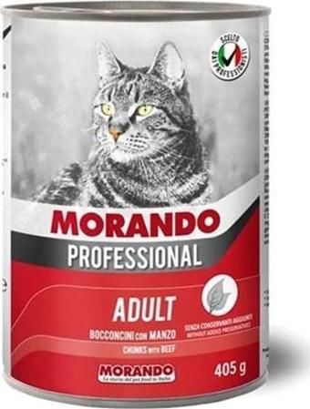 Morando Professional Biftekli Yetişkin Kedi Konservesi 12 Adet 405 Gr