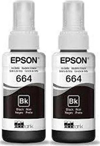 Epson T6641 / L3050 Siyah Orjinal Mürekkep 2'Lİ Avantaj Paket 