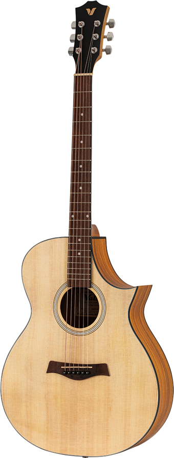 VALLER AG250 Cutaway Akustik Gitar