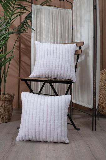 Tabu Home Stripe Tekli Mor Kırlent Kılıfı 43x43