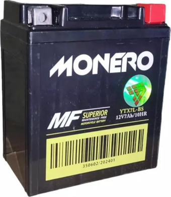 MONERO 12V 7Ah YÜKSEK AKÜ (113*70*132mm) MONERO MOTOSİKLET AKÜSÜ (2024üretim)