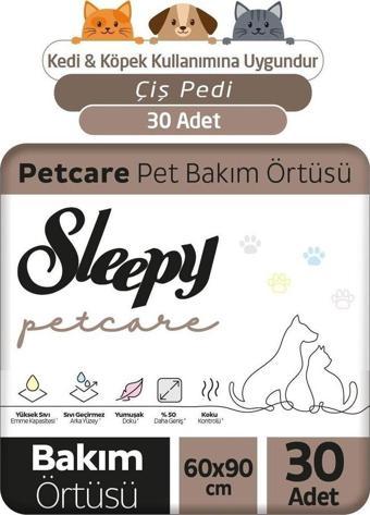 Sleepy Petcare 60x90 cm 30'lu Pet Bakım Örtüsü