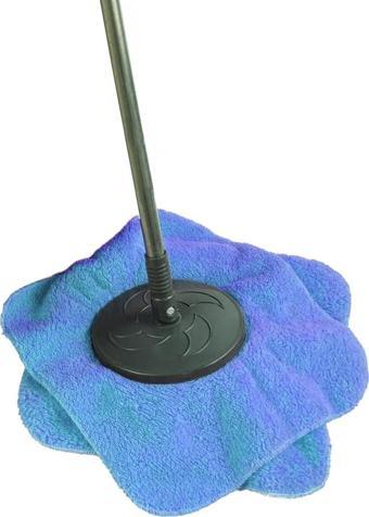 Turn | Welsoft Dönerli Mop Yedek Başlıklı Papas Mop Mavi 35x35