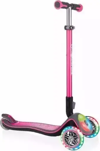 Globber Elite Deluxe Işıklı Scooter Pembe