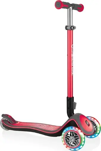 Globber Elite Deluxe Işıklı Scooter Kırmızı