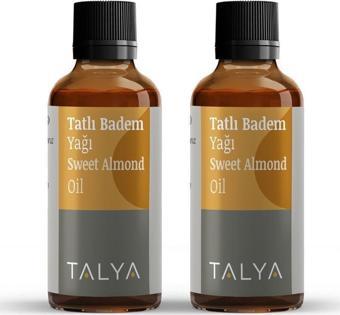 Talya Tatlı Badem Yağı, Soğuk Sıkım, %100 Saf ve Doğal, 20 ml (2’li Paket)