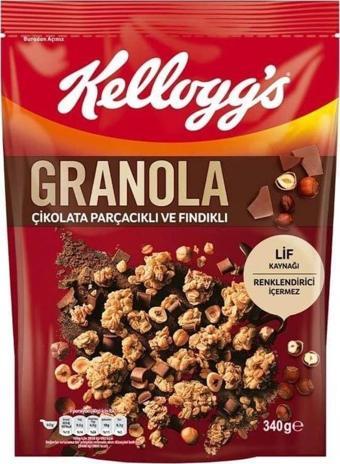 Ülker Kellogg's Granola Çikolatalı Fındıklı 340 Gr.