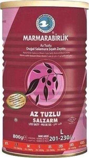 Marmarabirlik Siyah Zeytin Hiper Az Tuzlu 800 Gr. Tnk. (12'li)