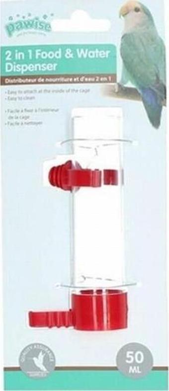 Pawise Plastik Kuş Suluğu ve Yemliği 50 Ml 11 Cm
